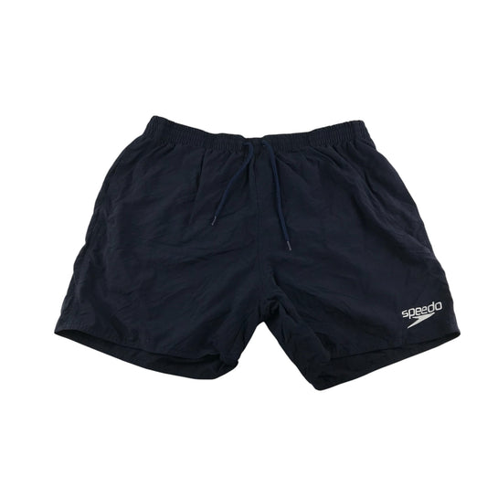 Speedo swim trunks men's size L navy plain shorts