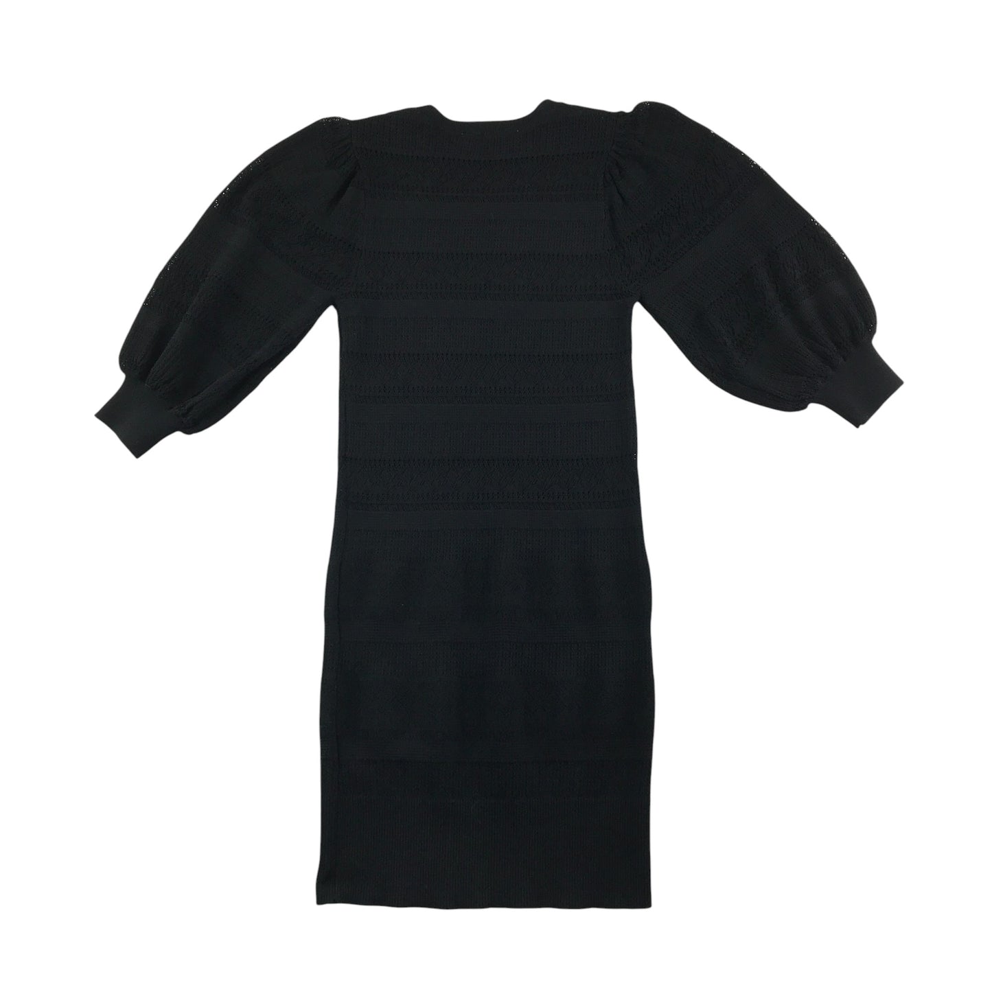 Zara dress  womens small black long sleeve ribbed pattern