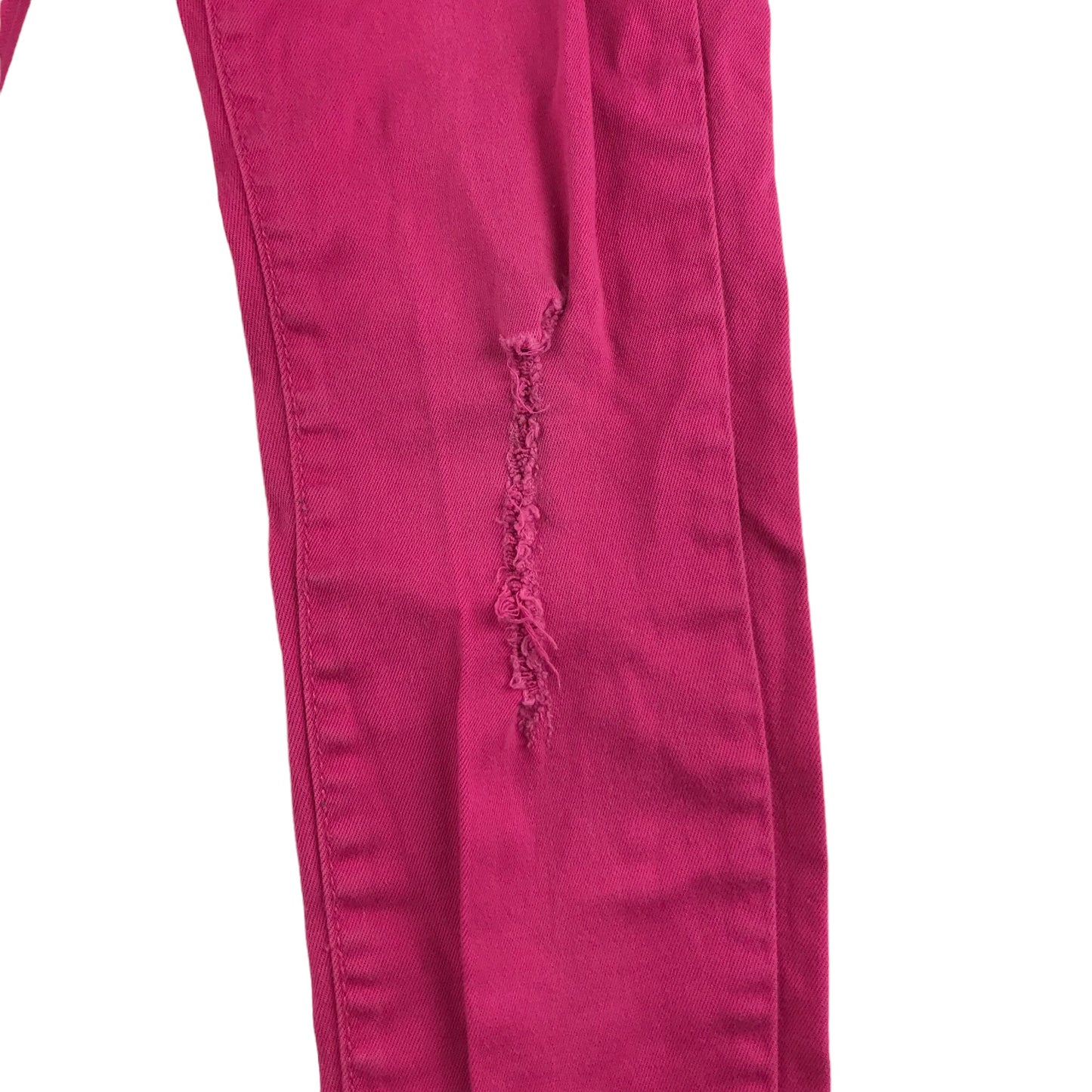 Primark Trousers Age 8 Fuchsia Pink Skinny Fit with Rips