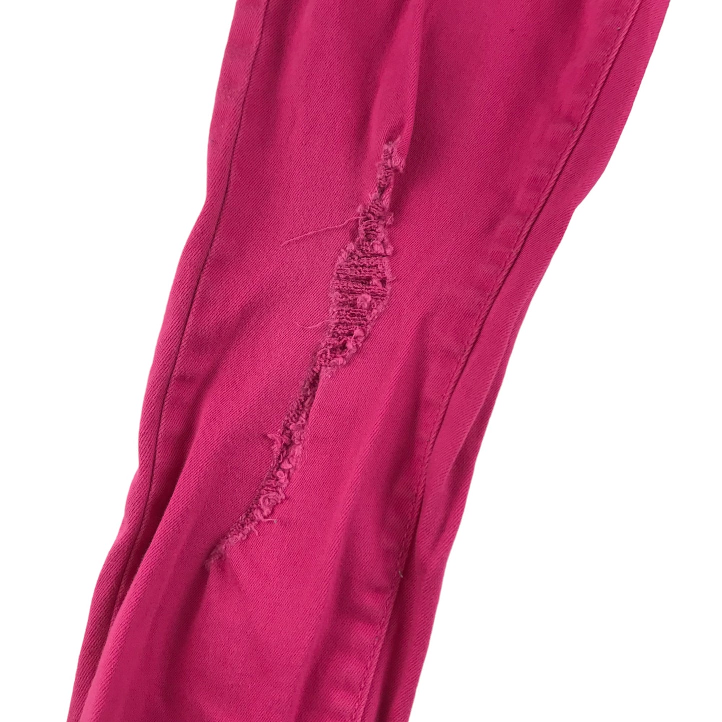 Primark Trousers Age 8 Fuchsia Pink Skinny Fit with Rips