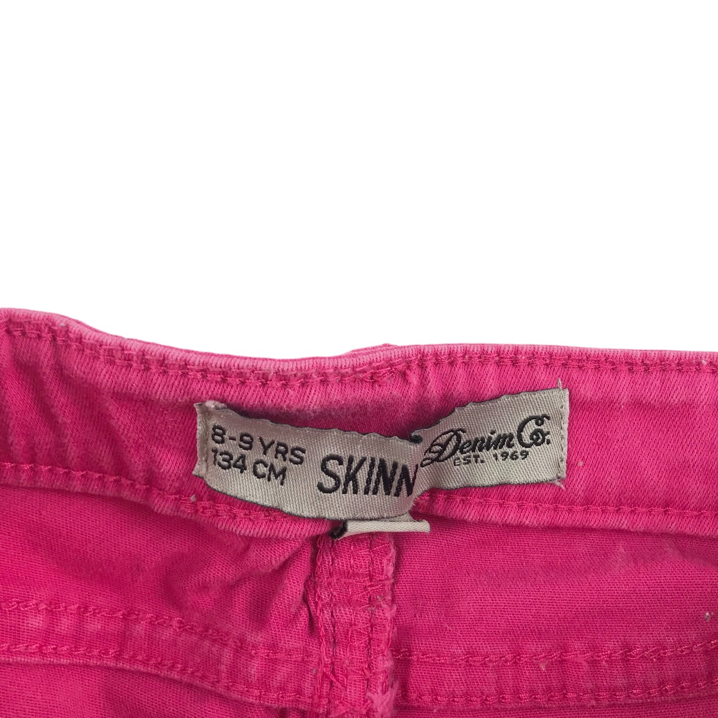 Primark Trousers Age 8 Fuchsia Pink Skinny Fit with Rips