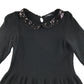 George dress small womens black long sleeve with sequin collar