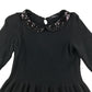 George dress small womens black long sleeve with sequin collar