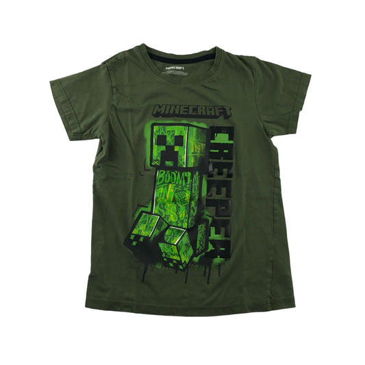 Matalan t-shirt 9-10 years khaki green Minecraft short sleeve cotton