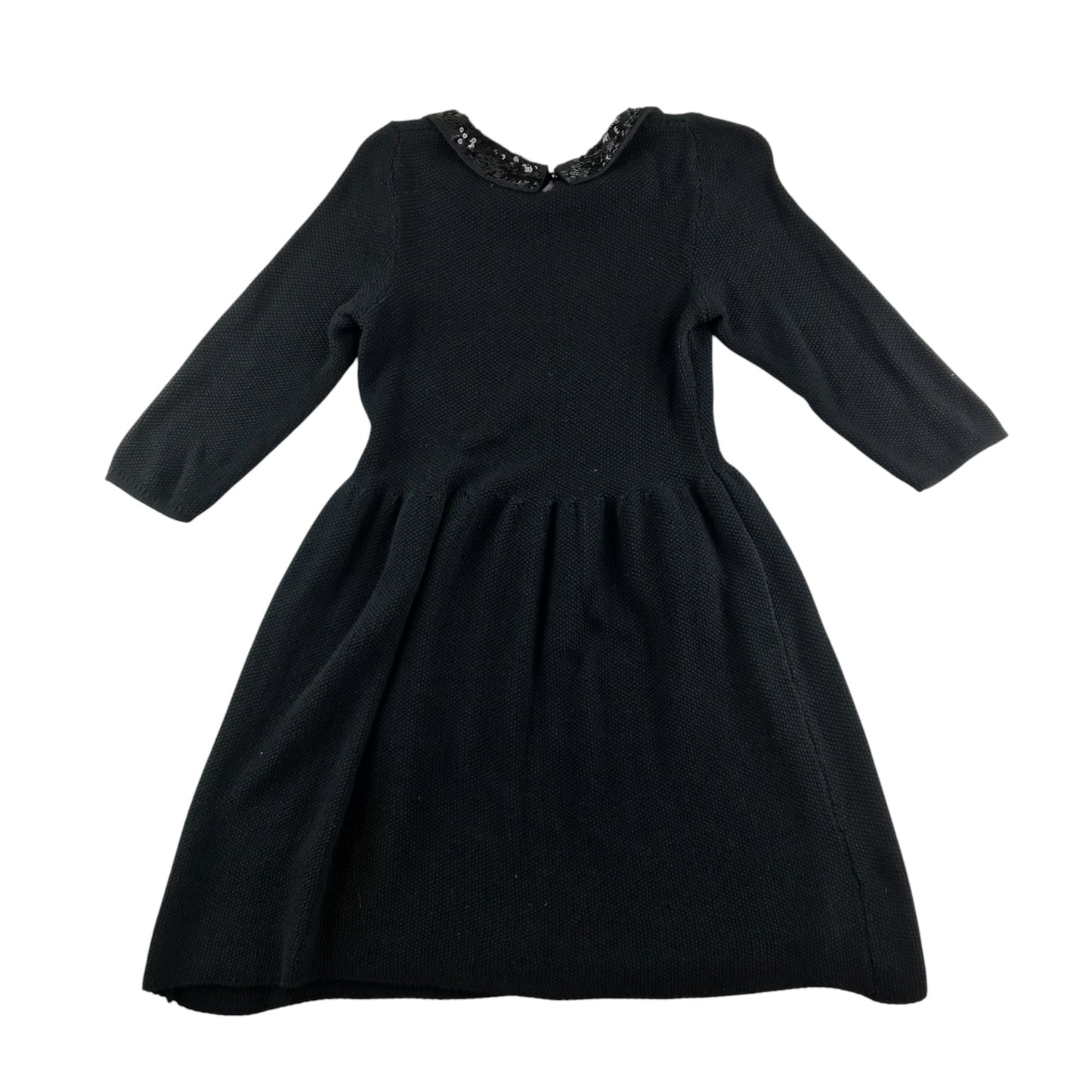 George dress small womens black long sleeve with sequin collar