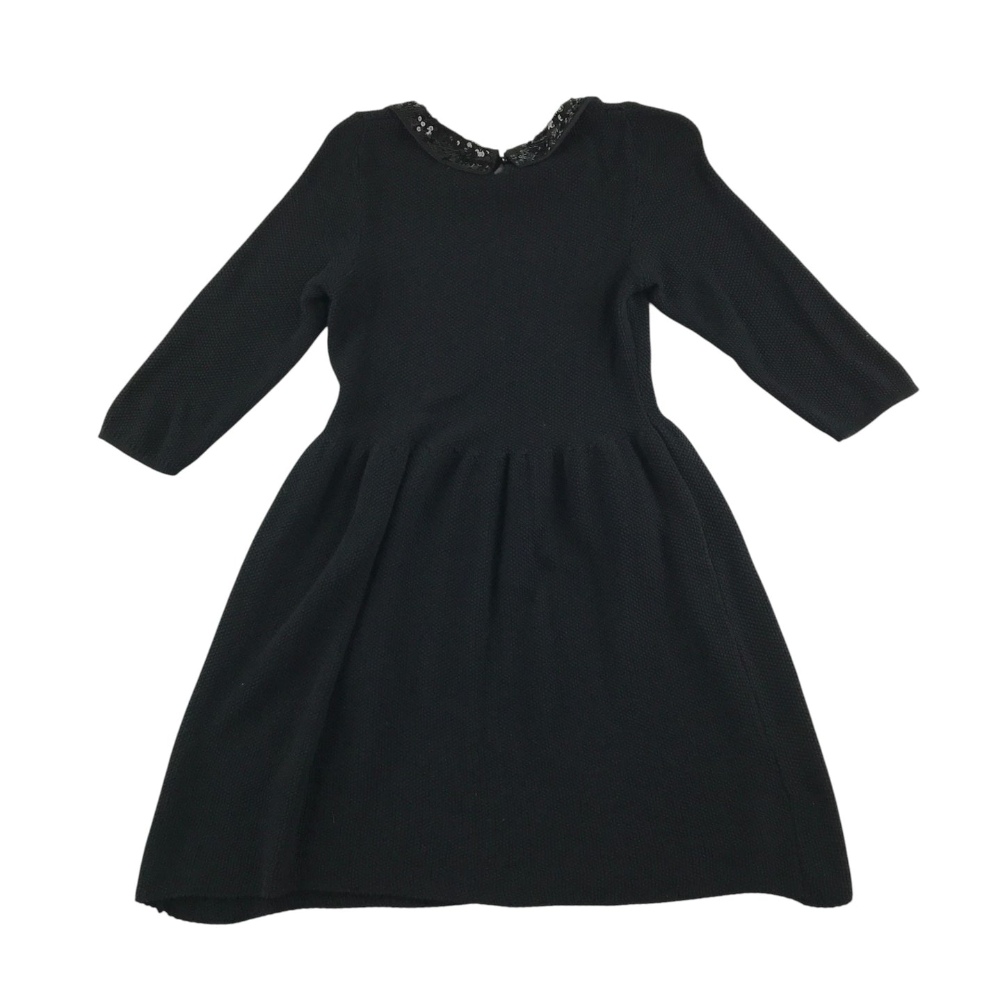 George dress small womens black long sleeve with sequin collar