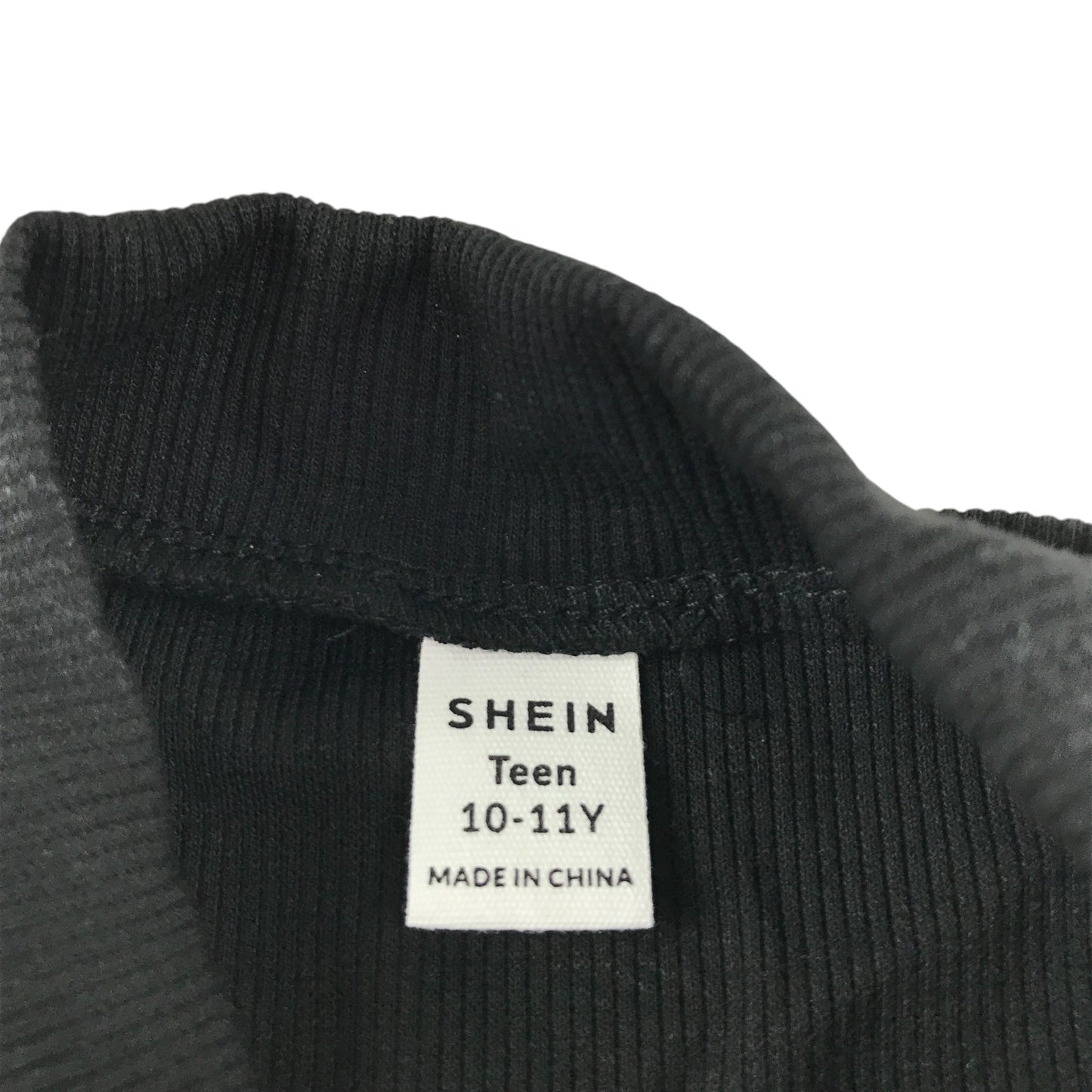 Shein dress 10-11 years black red tartan dress long sleeve