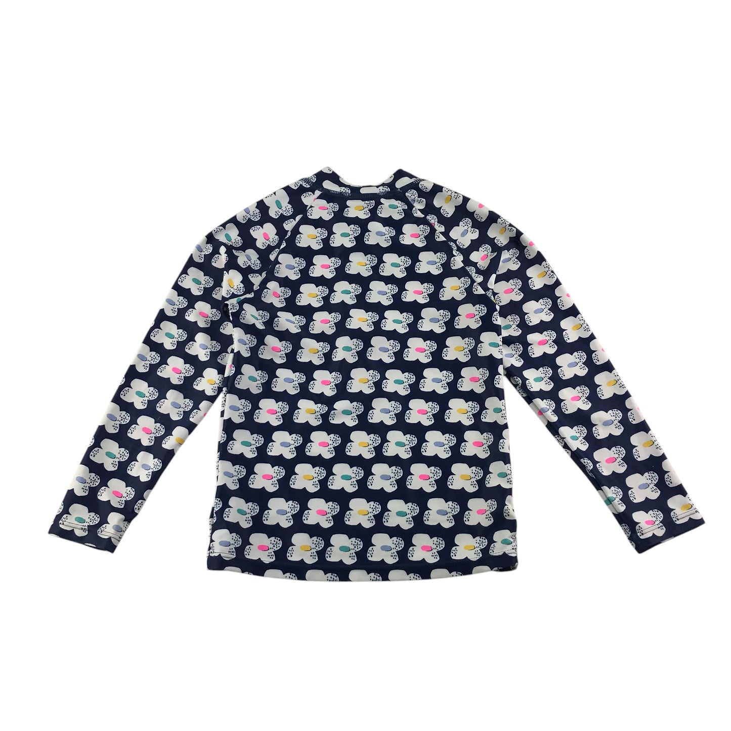 Next swim top 5-6 years navy blue floral long sleeve