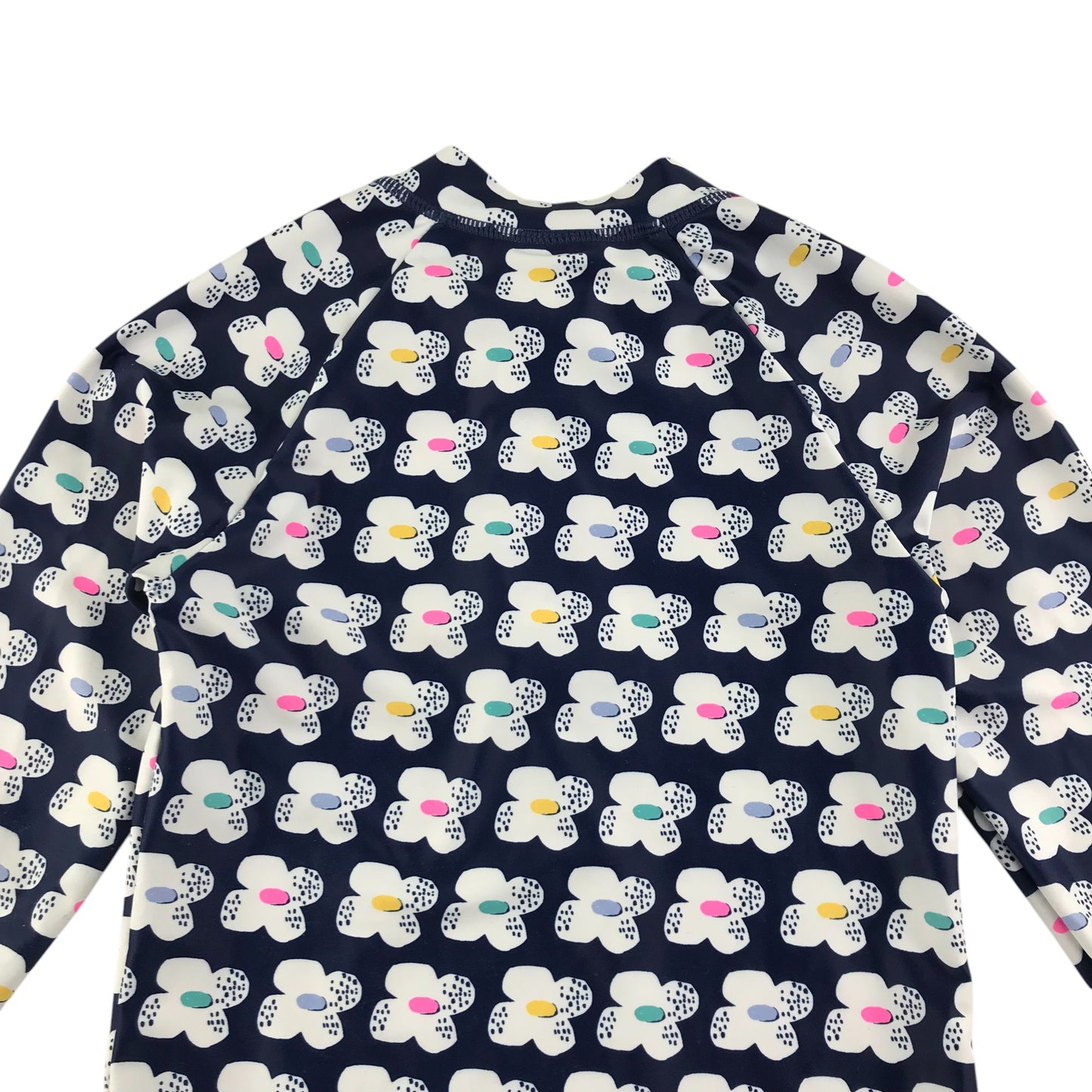 Next swim top 5-6 years navy blue floral long sleeve