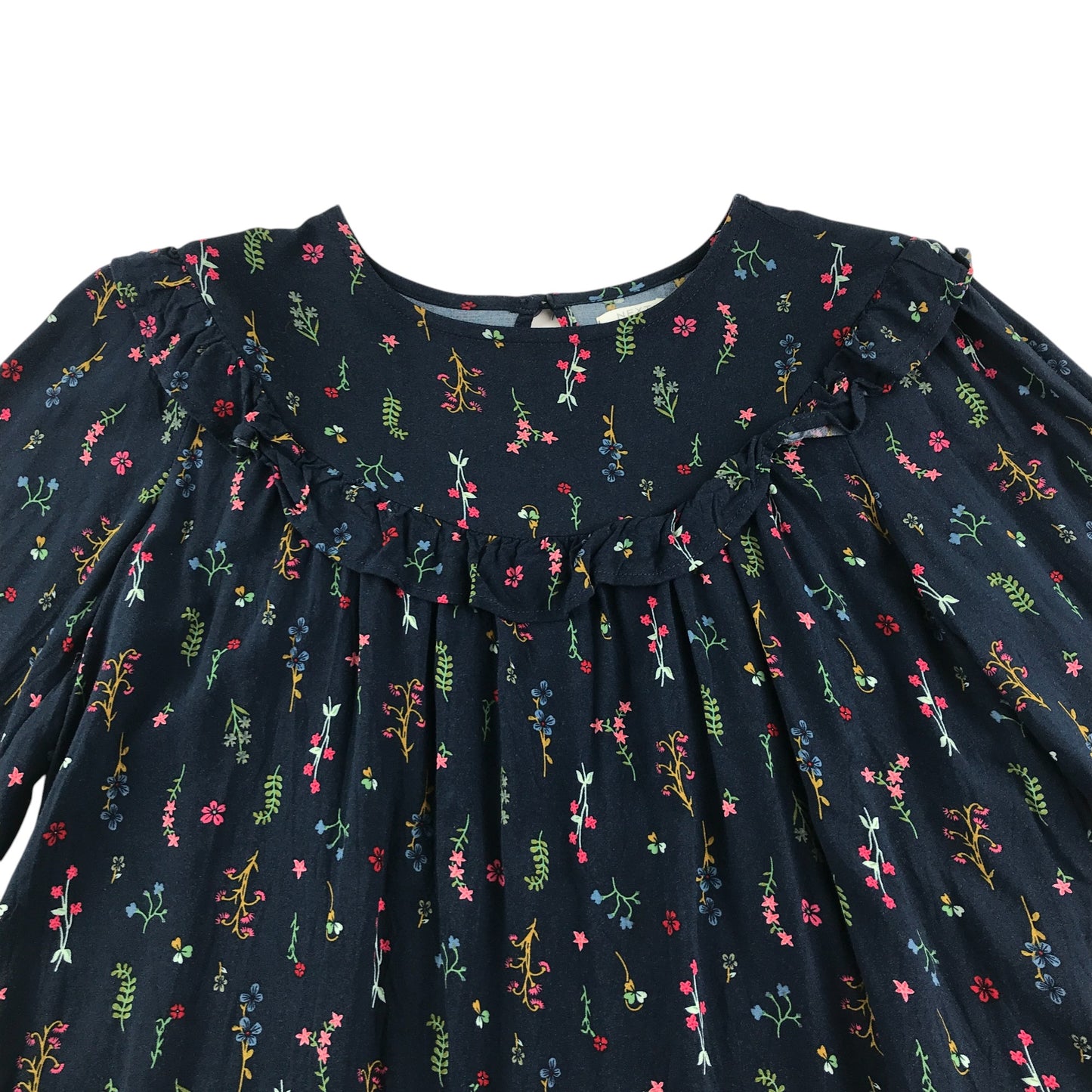Next dress 9-10 years black winter floral print dress long sleeve