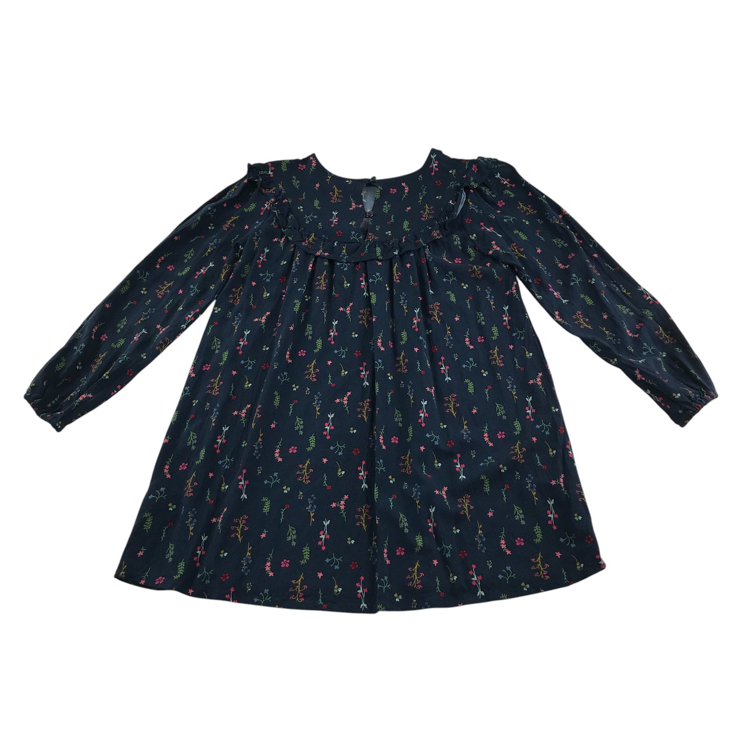 Next dress 9-10 years black winter floral print dress long sleeve