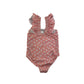 Nutmeg 5-6 years pink polka dot flamingo one-piece cossie