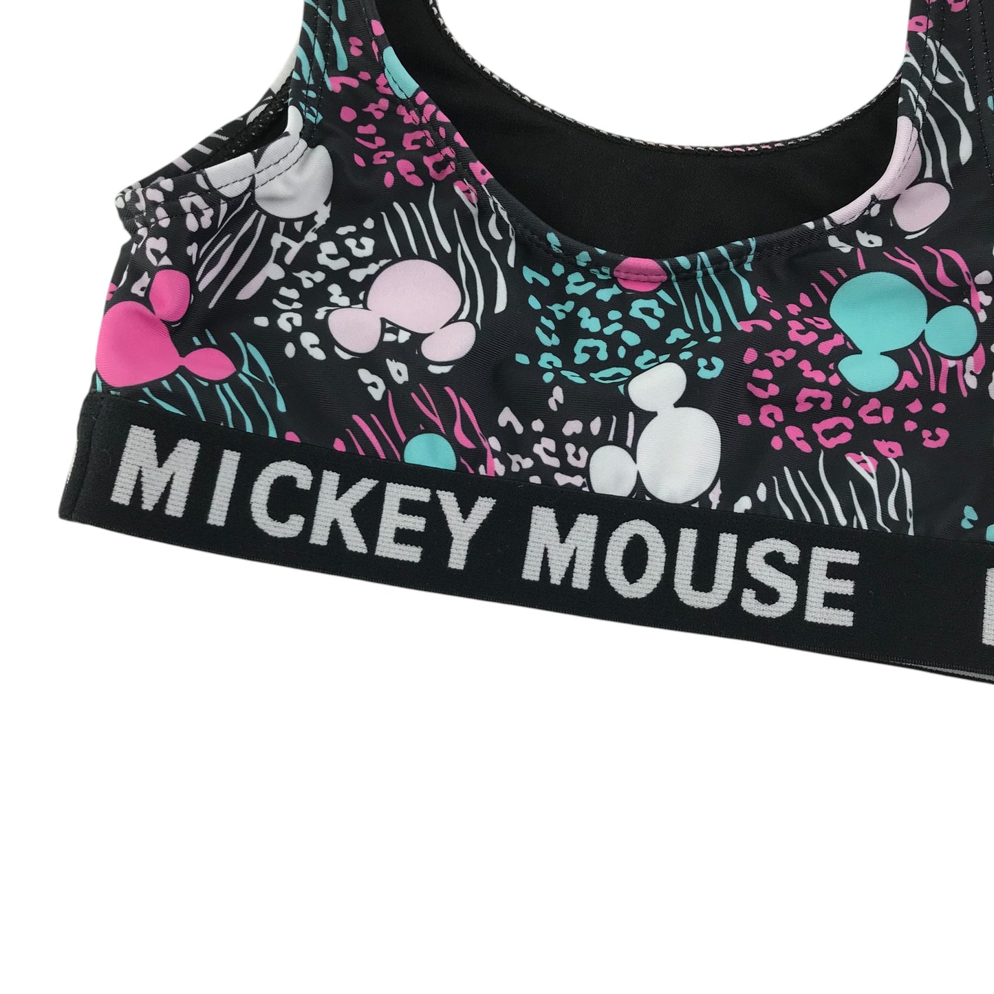 George swimsuit 5-6 years black pink and blue Mickey Mouse 2-piece set