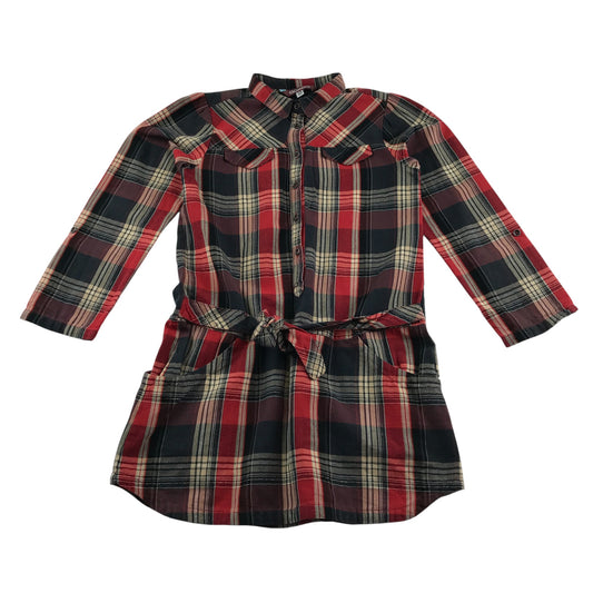 Ooxoo dress 9-10 years red multicolour check long sleeve