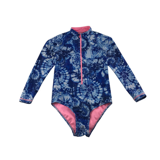 Tu swimsuit 5-6 years blue graphic print long sleeve one-piece cossie