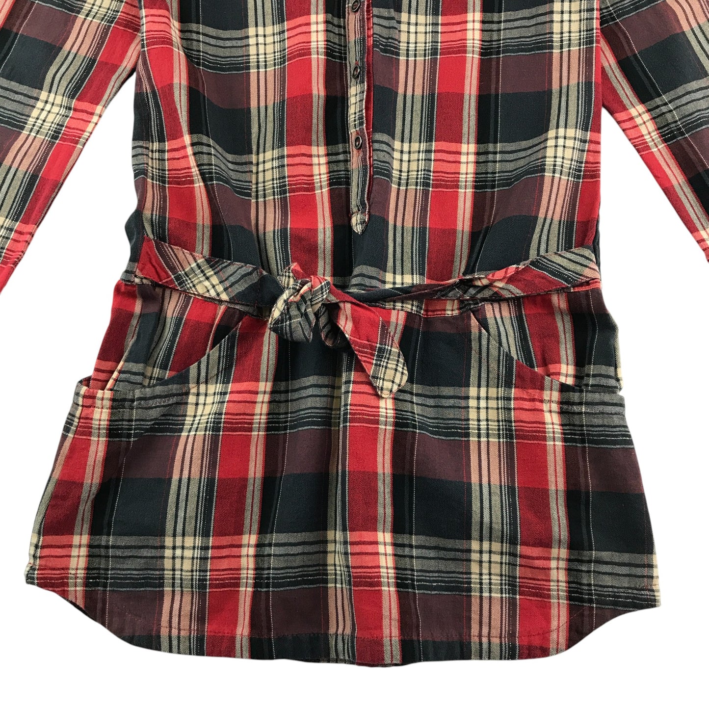 Ooxoo dress 9-10 years red multicolour check long sleeve