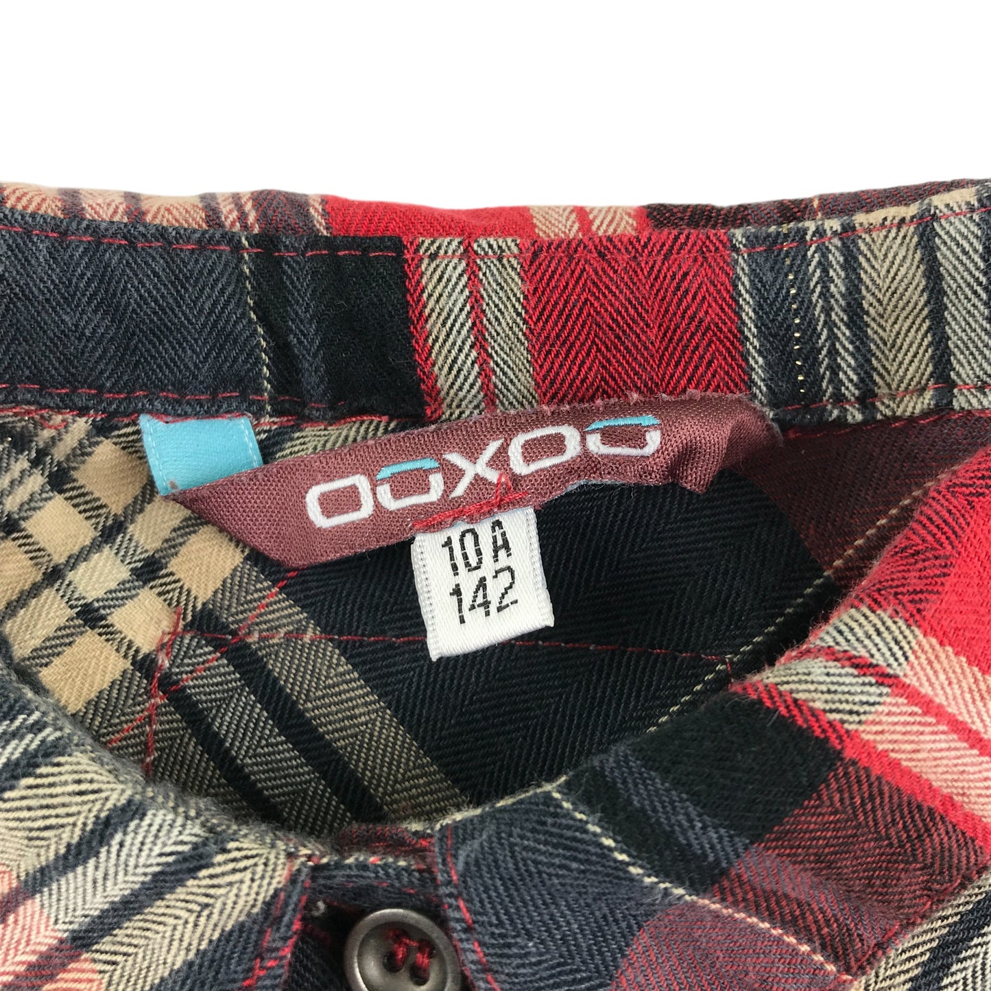 Ooxoo dress 9-10 years red multicolour check long sleeve