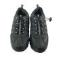 Graceland hiking shoe size 6.5 black with light blue detailing non tying laces