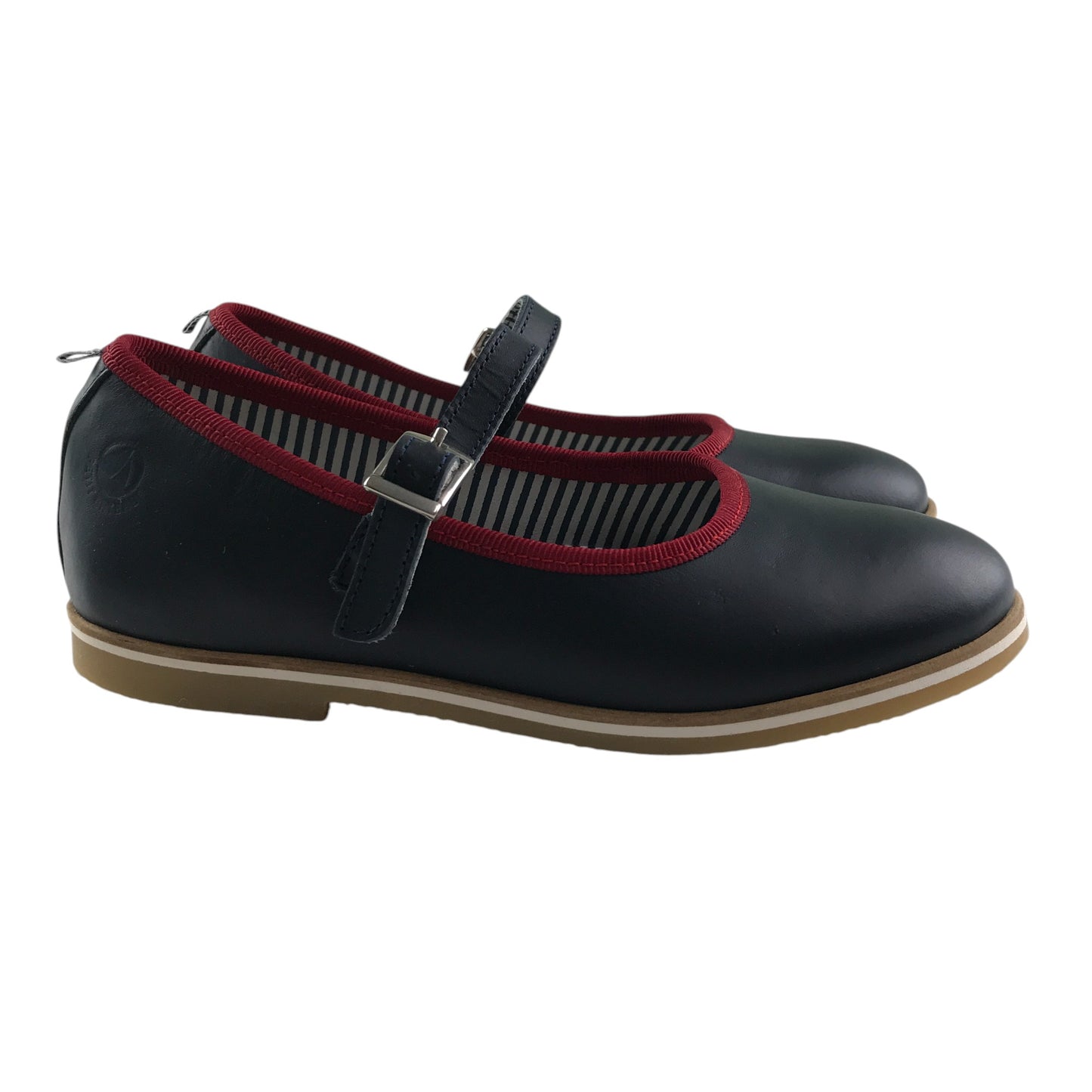 Petit Bateau mary janes shoe size 12.5 junior navy leather with strap