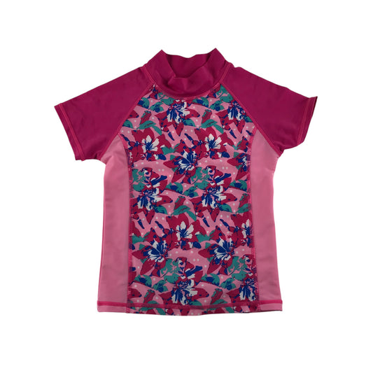 Crane swim top 5-6 years pink short sleeve graphic print