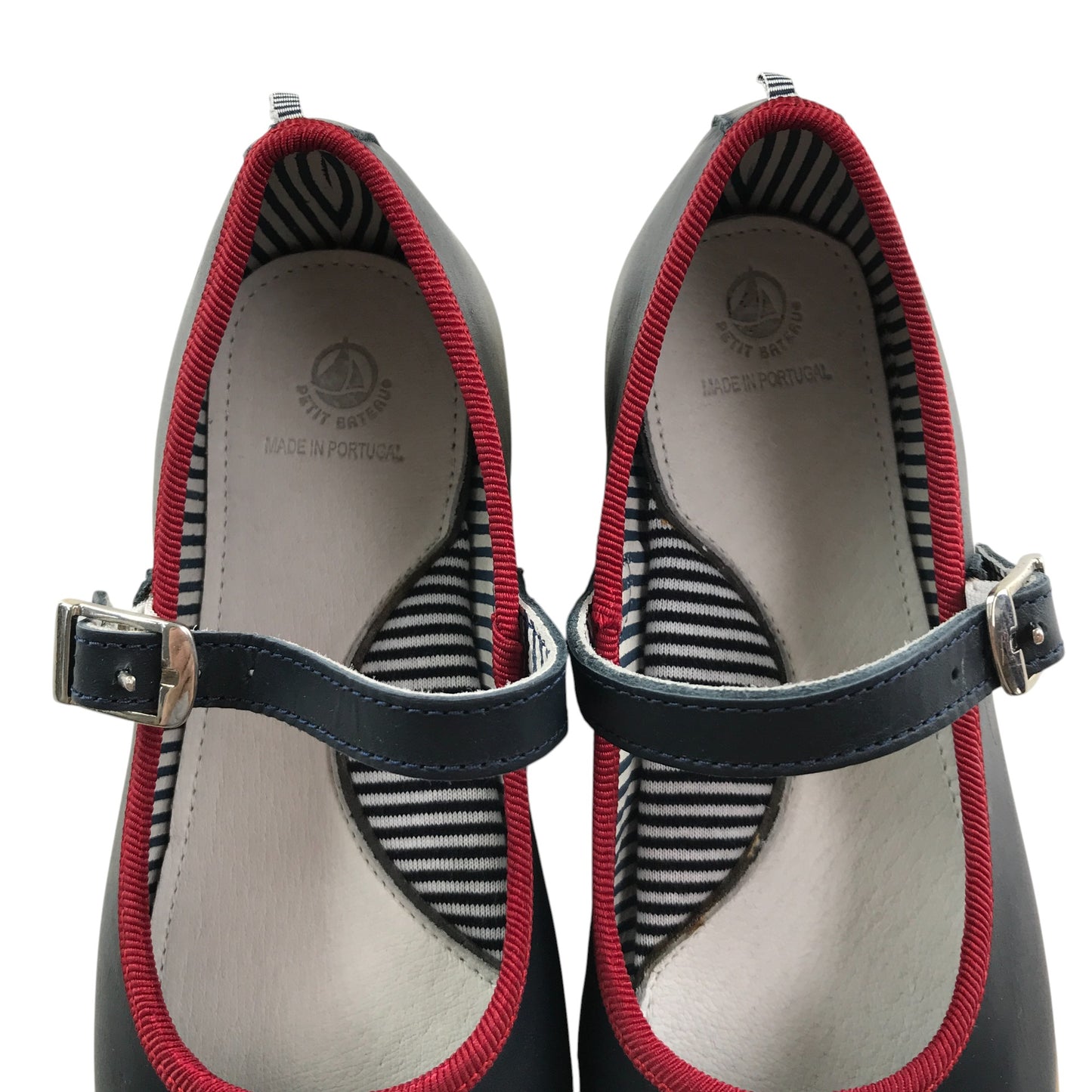 Petit Bateau mary janes shoe size 12.5 junior navy leather with strap