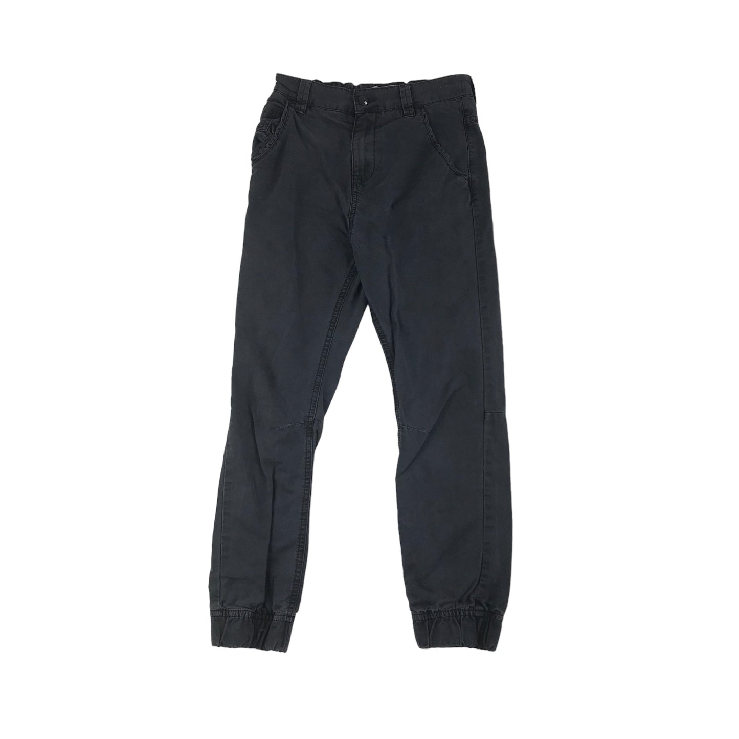 Next Trousers Age 10 Dark Grey Cuffed Legs