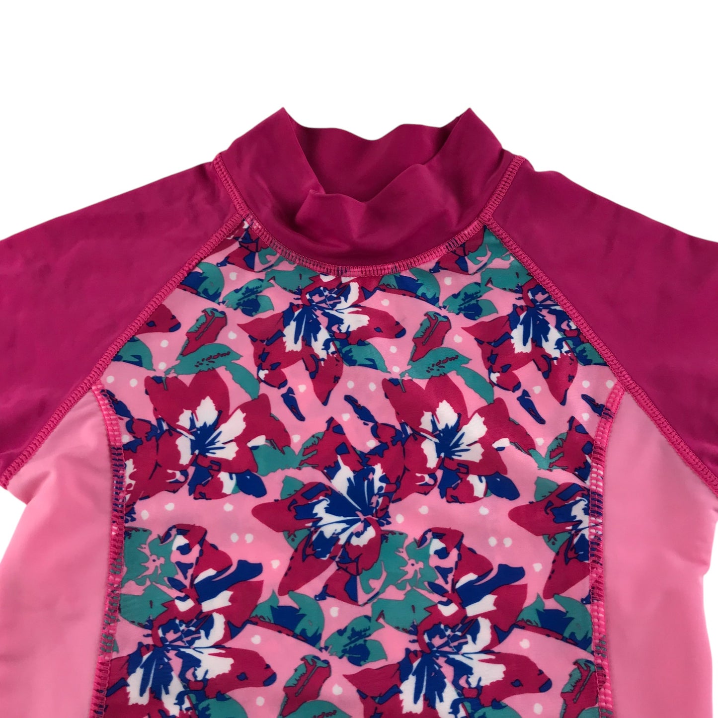 Crane swim top 5-6 years pink short sleeve graphic print