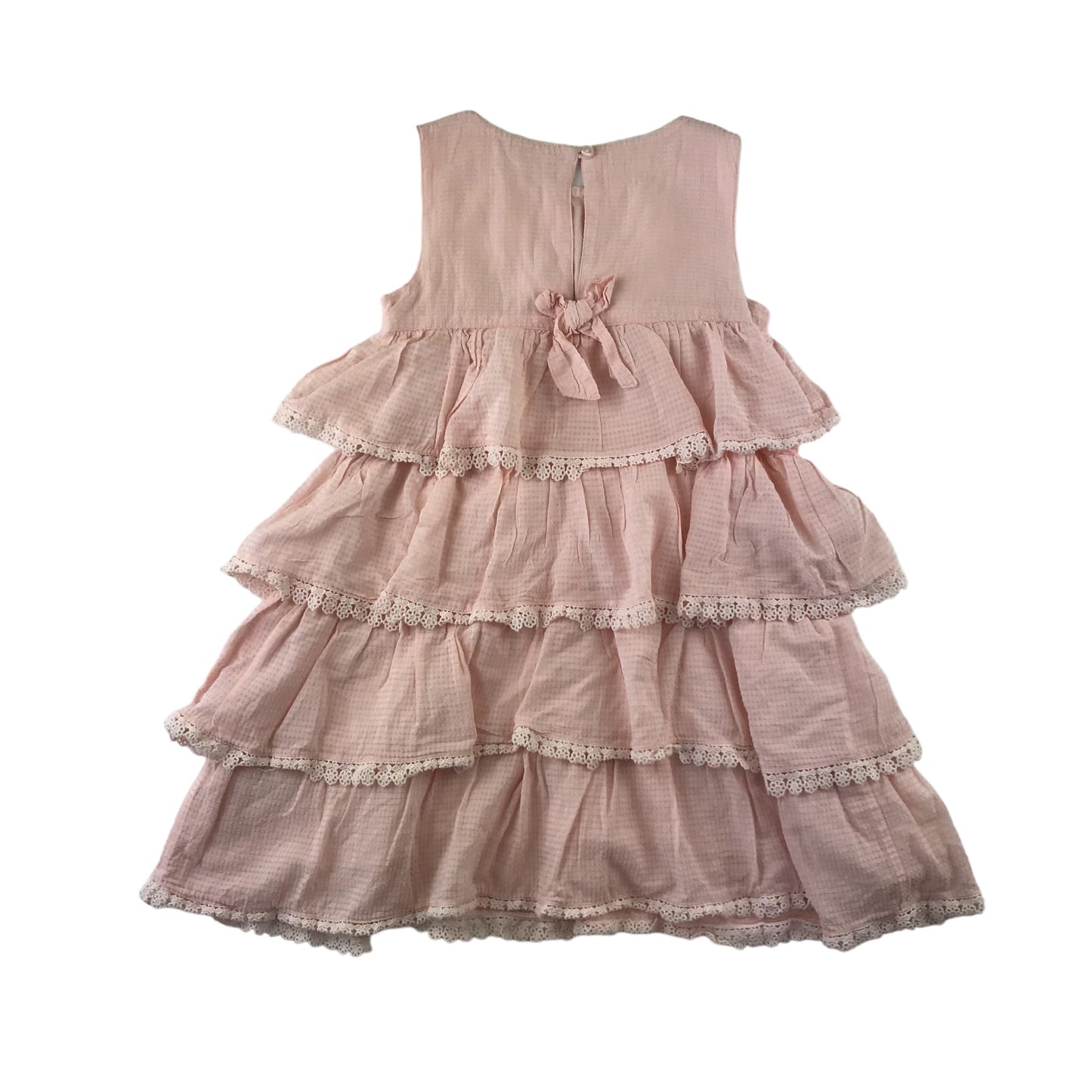 Repaired Boden dress 6-7 years light pink layered frills REPAIRED