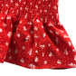 H&M Skirt Size Adult Small Red with White Flowers