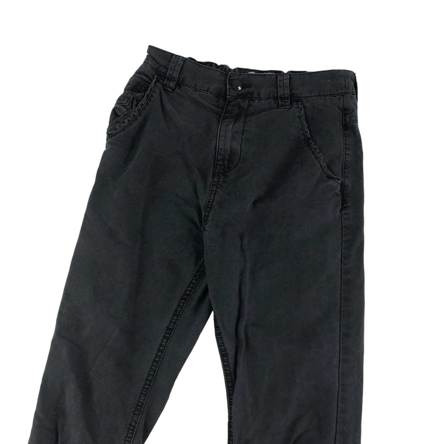 Next Trousers Age 10 Dark Grey Cuffed Legs