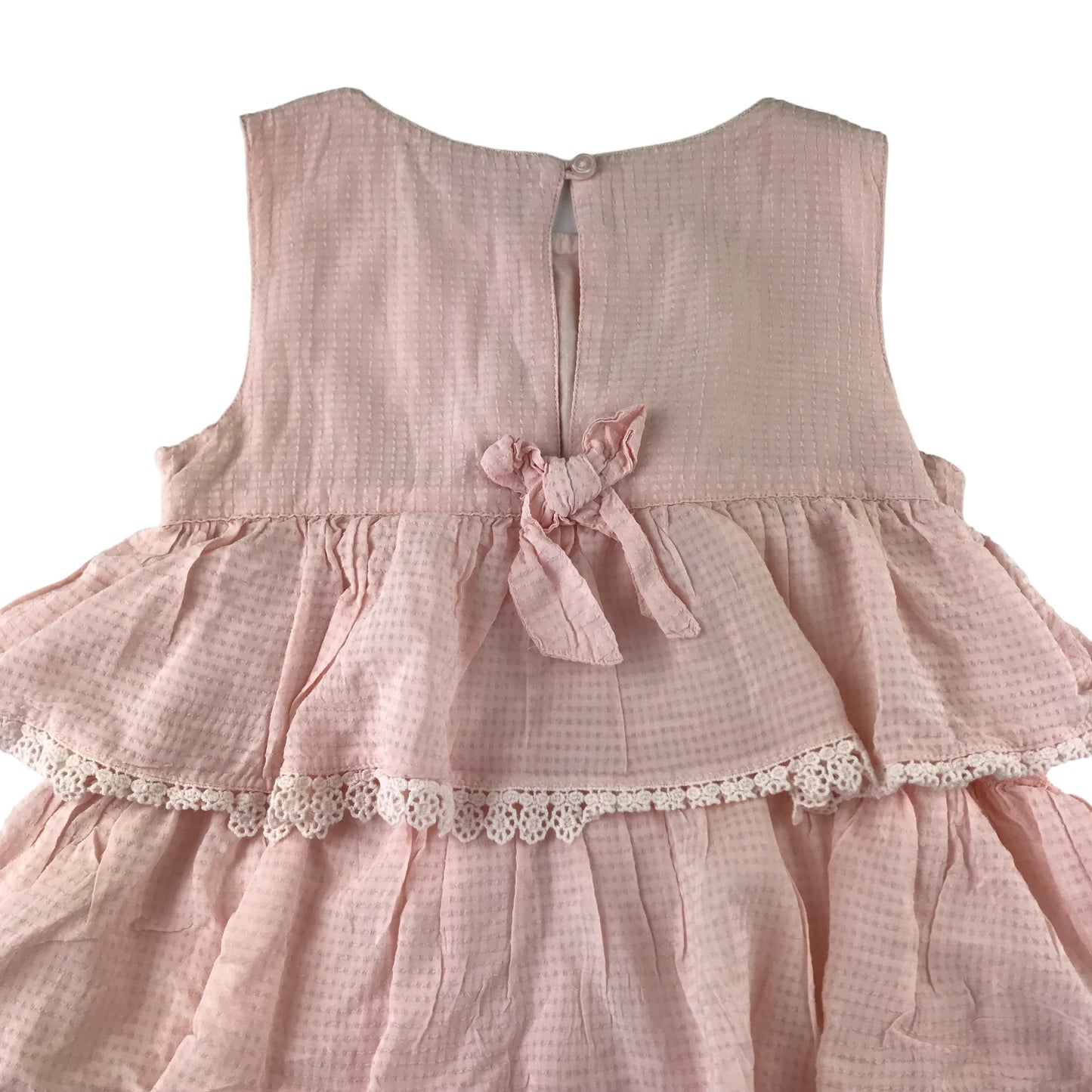 Repaired Boden dress 6-7 years light pink layered frills REPAIRED