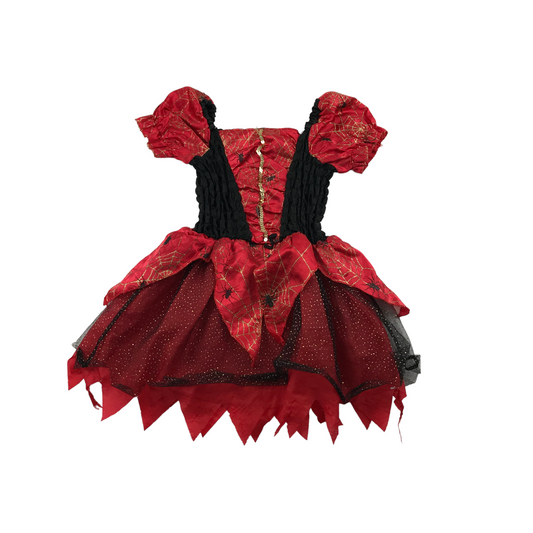 George Black and Red Spider Dress Costume Age 5