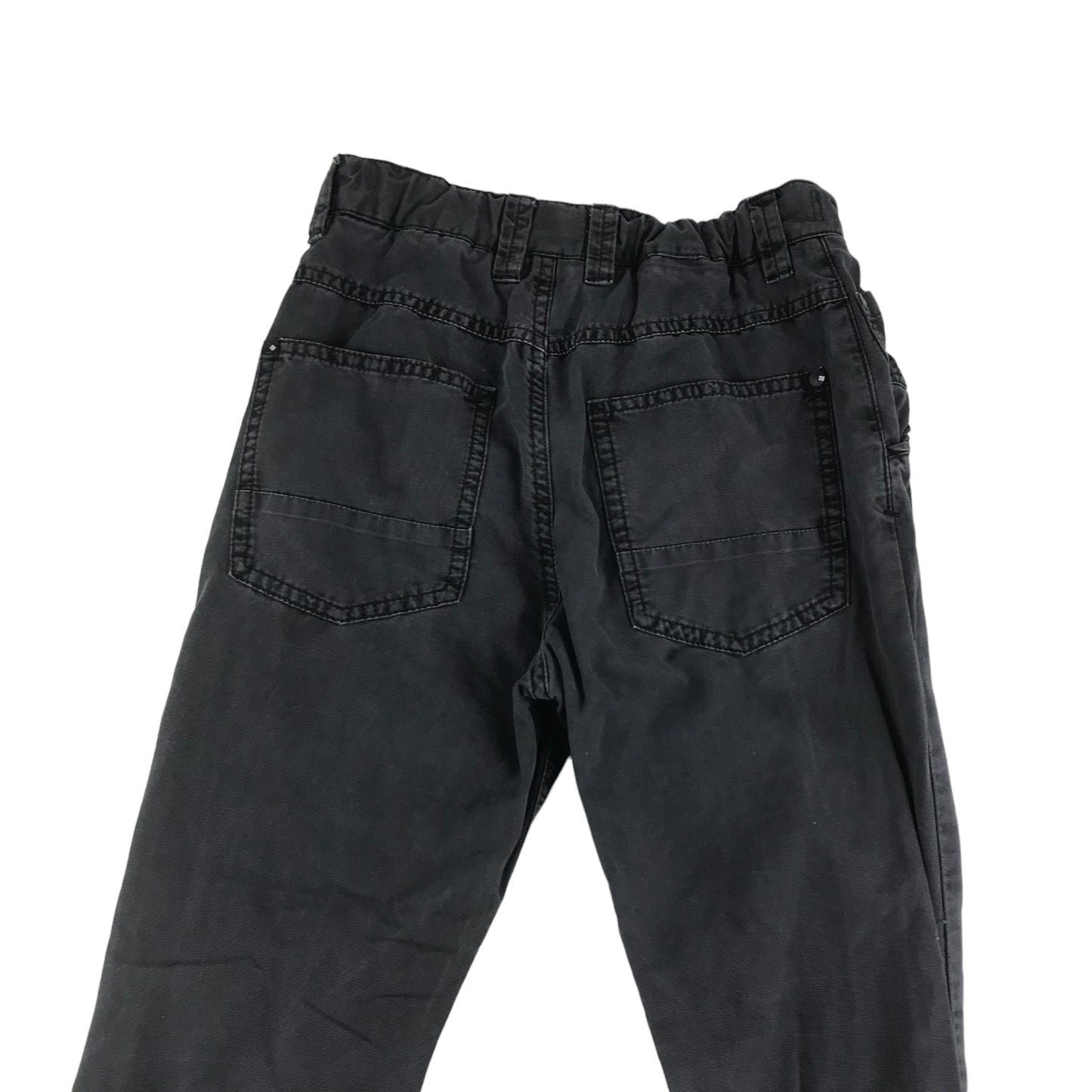 Next Trousers Age 10 Dark Grey Cuffed Legs