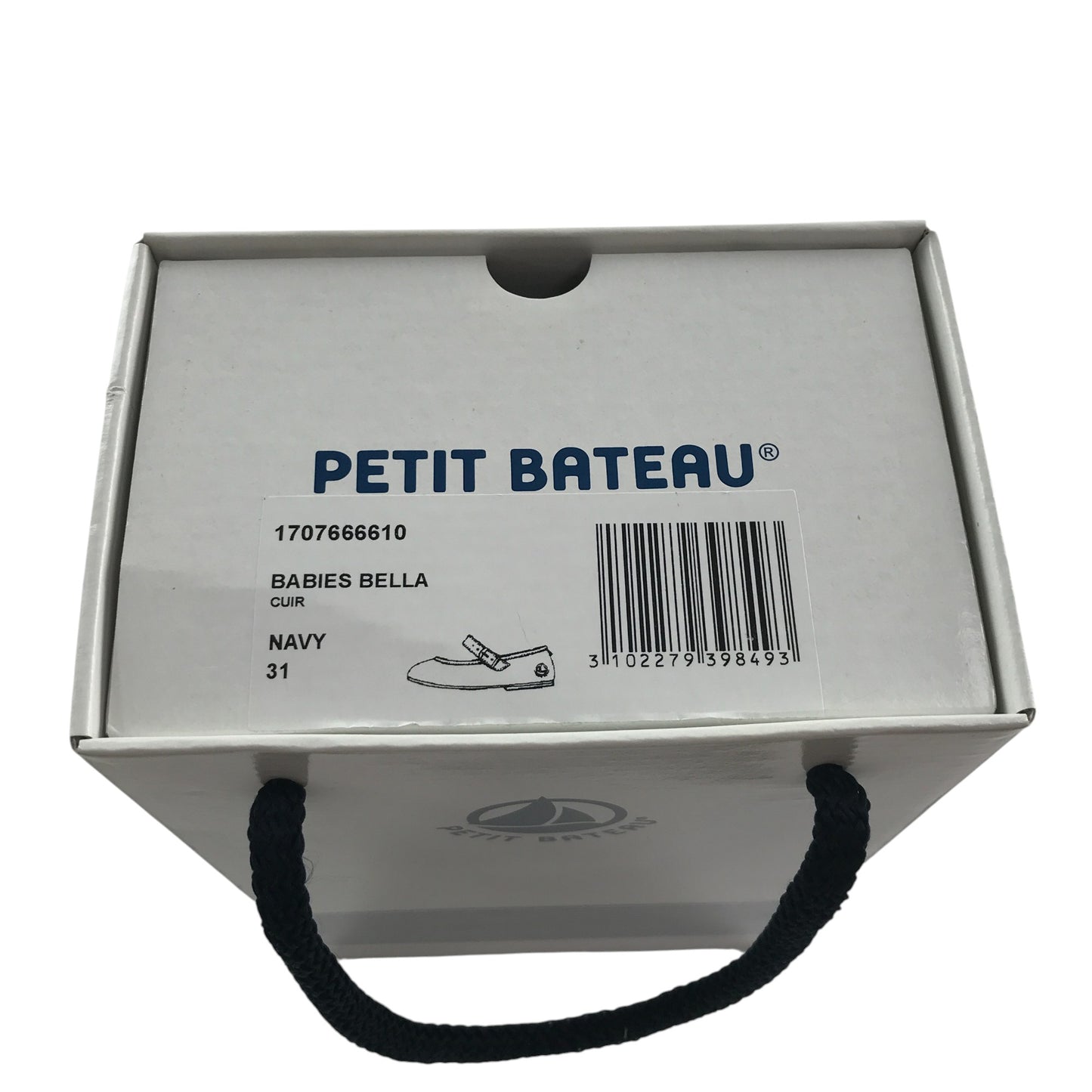 Petit Bateau mary janes shoe size 12.5 junior navy leather with strap