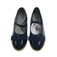 Petit Bateau mary janes navy leather ballerina style with strap