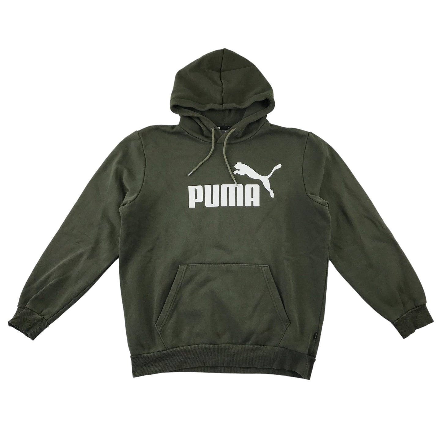 Puma hoodie adult size M khaki green plain classic pullover