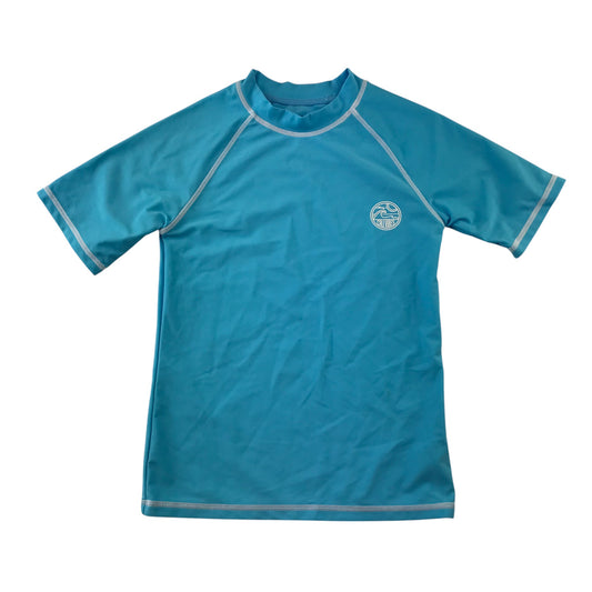 Matalan swim top 6-7 years blue short sleeve