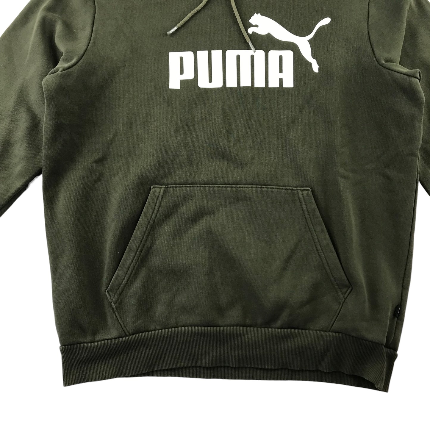 Puma hoodie adult size M khaki green plain classic pullover