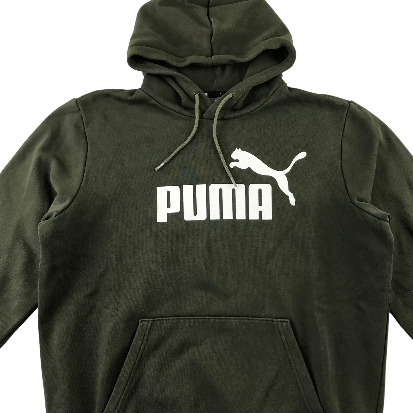 Puma hoodie adult size M khaki green plain classic pullover