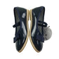 Petit Bateau mary janes navy leather ballerina style with strap