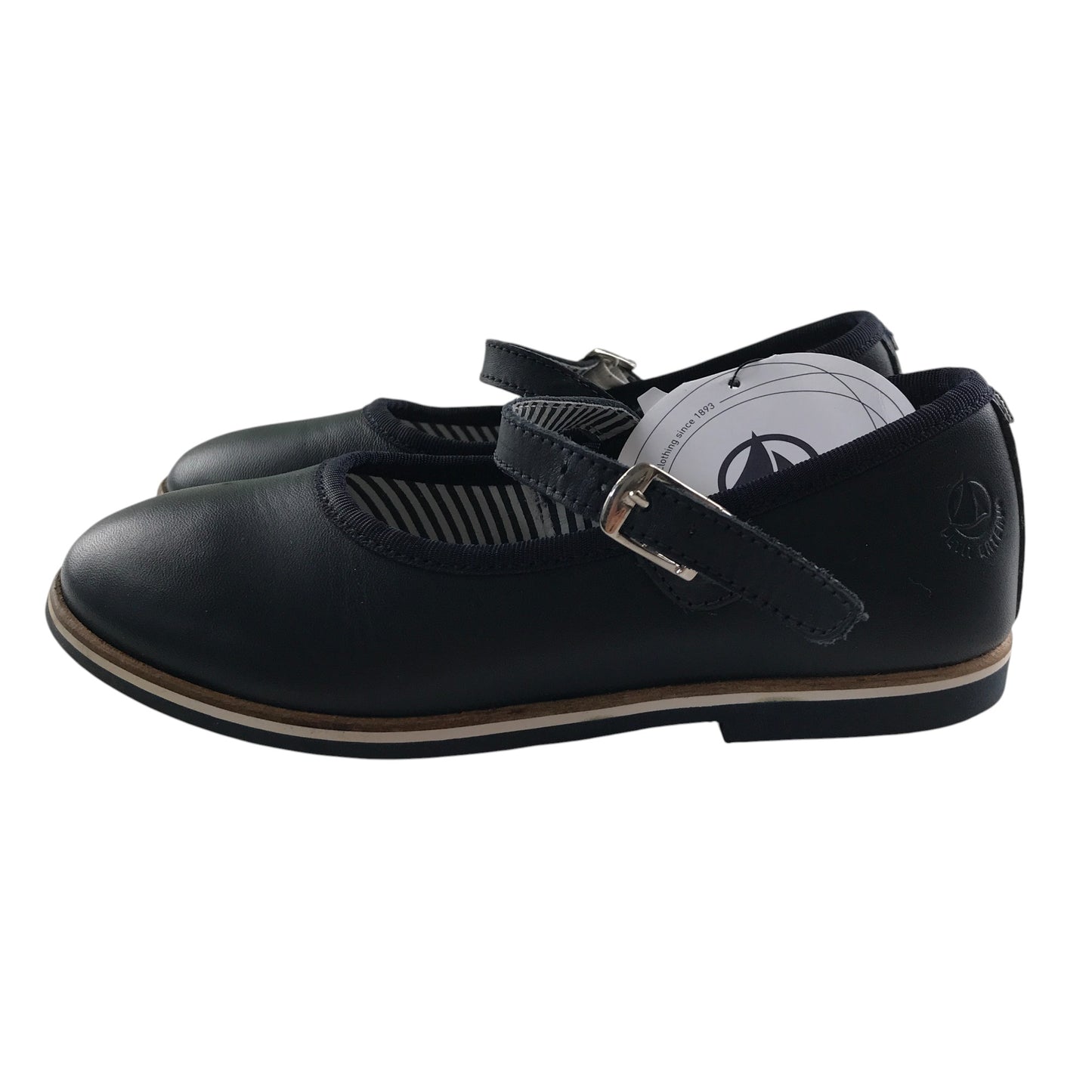 Petit Bateau mary janes shoe size 12.5 junior black leather with strap