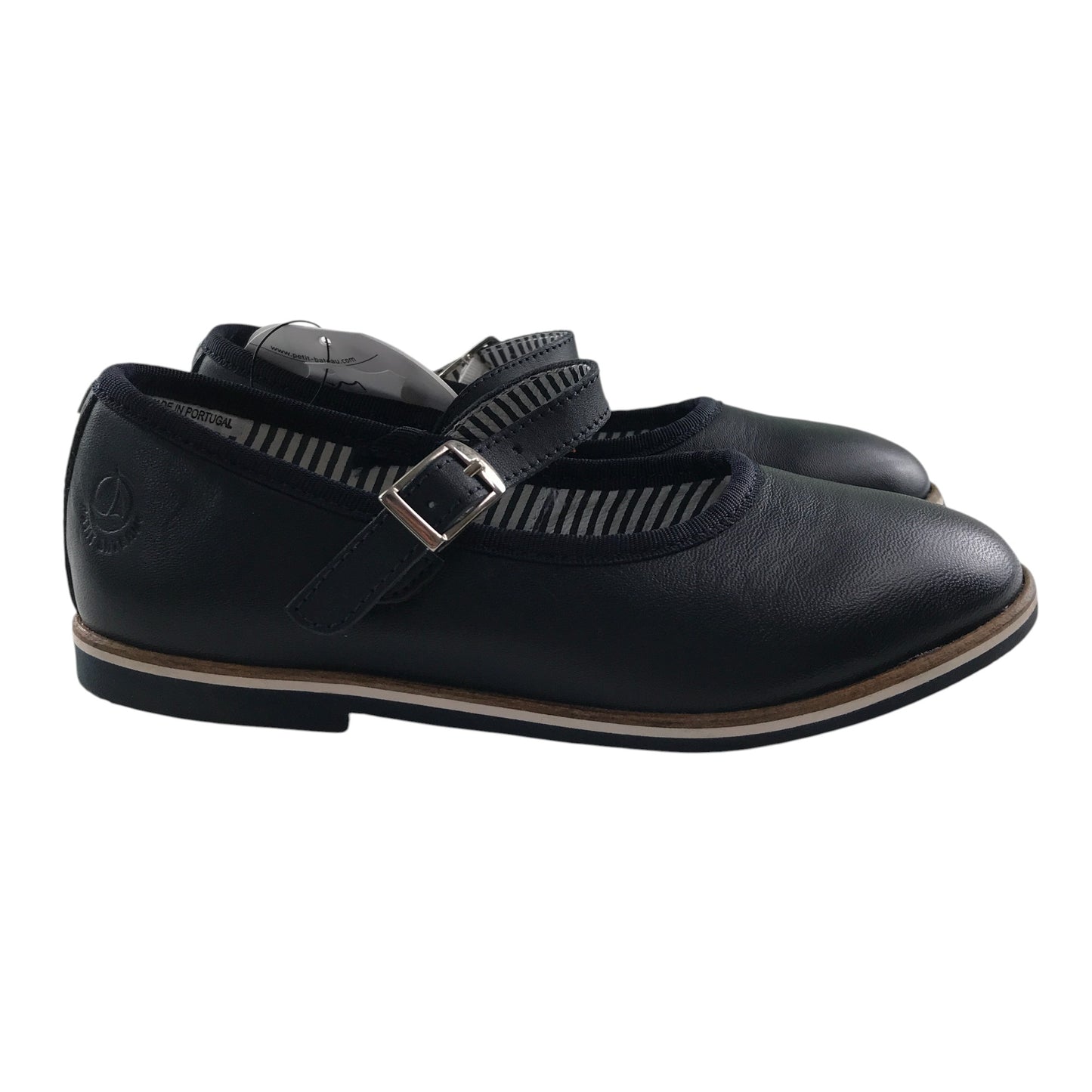 Petit Bateau mary janes shoe size 12.5 junior black leather with strap