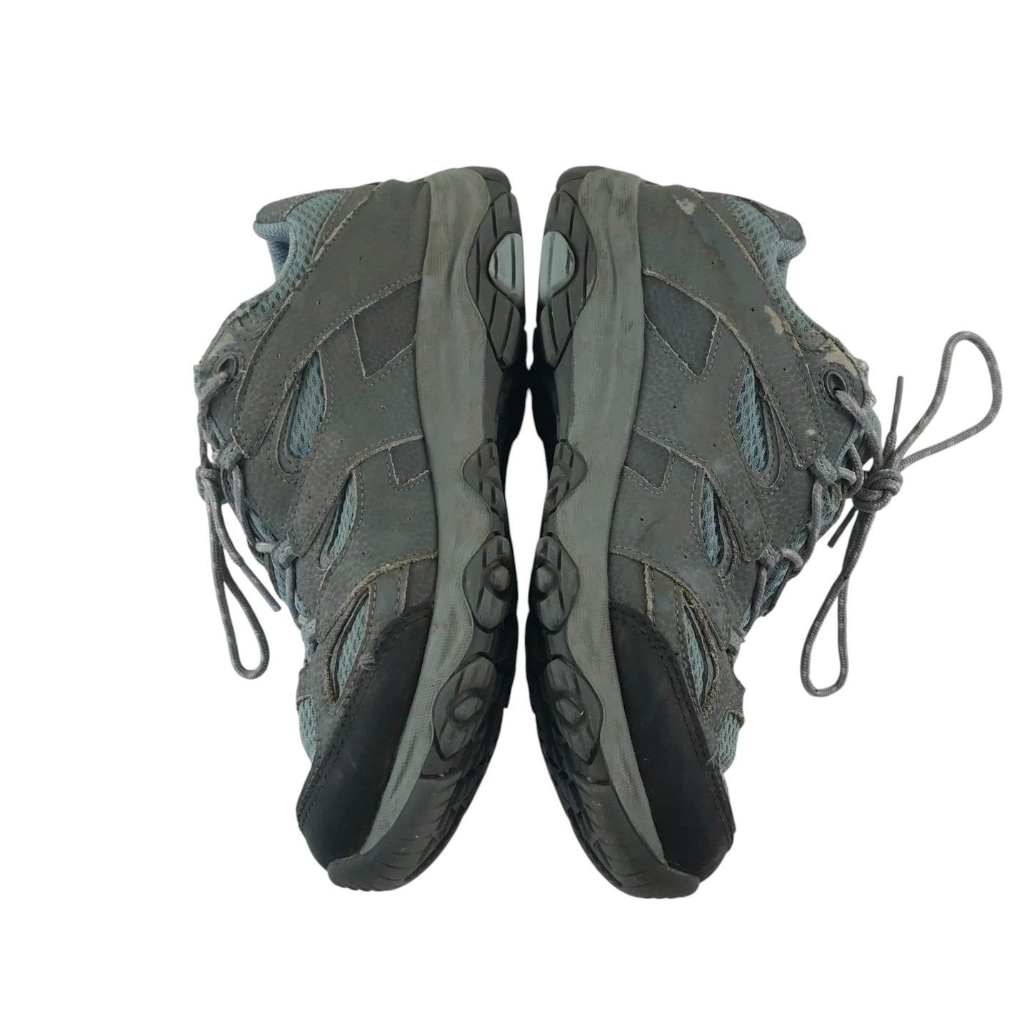 Merrell hiking shoe size 5 grey and light blue mesh waterproof