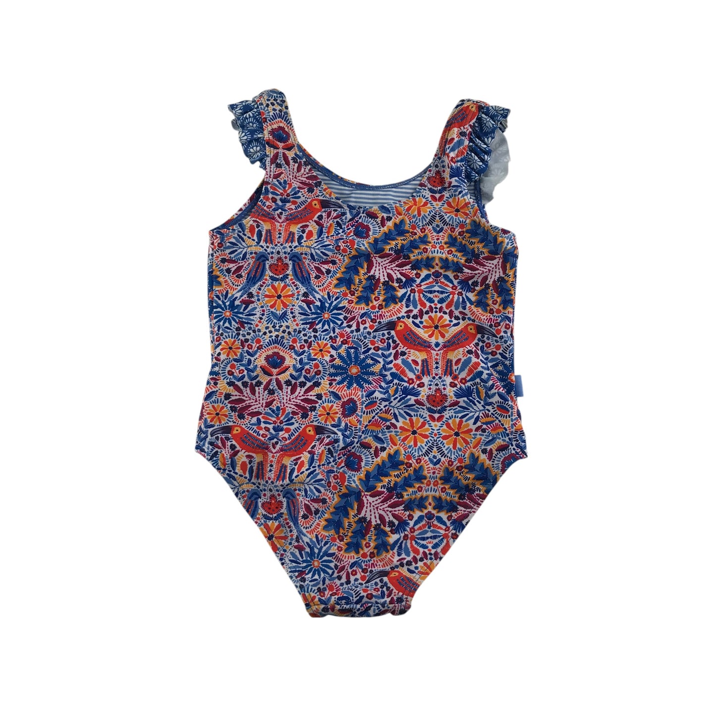 Fatface swimsuit 6-7 years multicolour graphic one-piece cossie