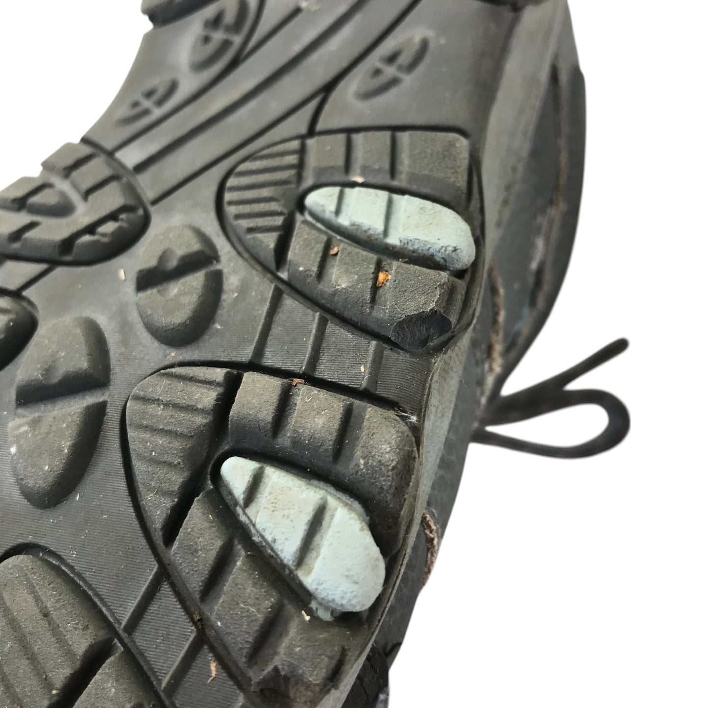 Merrell hiking shoe size 5 grey and light blue mesh waterproof