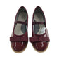 Petit Bateau mary janes shoe size 13 junior burgundy leather ballerina style with strap