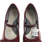 Petit Bateau mary janes shoe size 13 junior burgundy leather ballerina style with strap