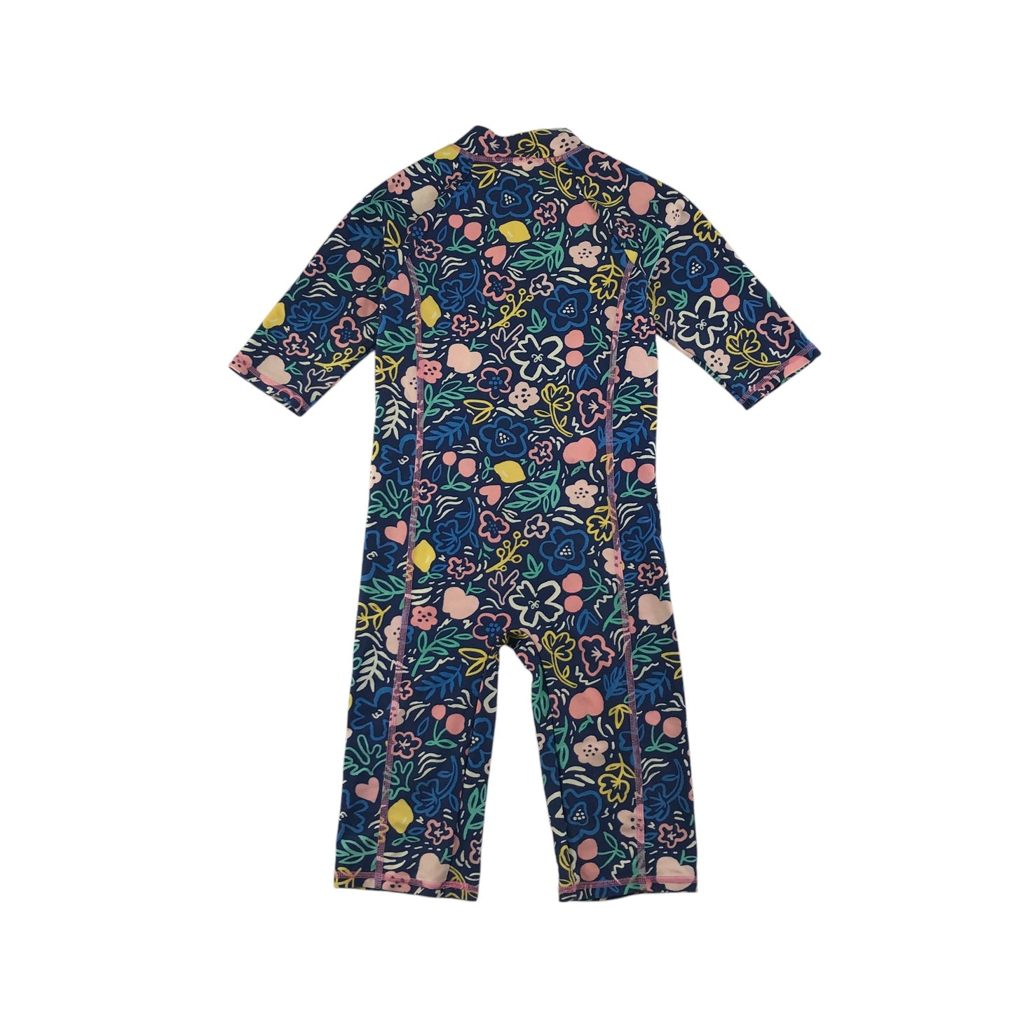 John Lewis swimsuit 6-7 years navy and multicolour long sleeve onesie