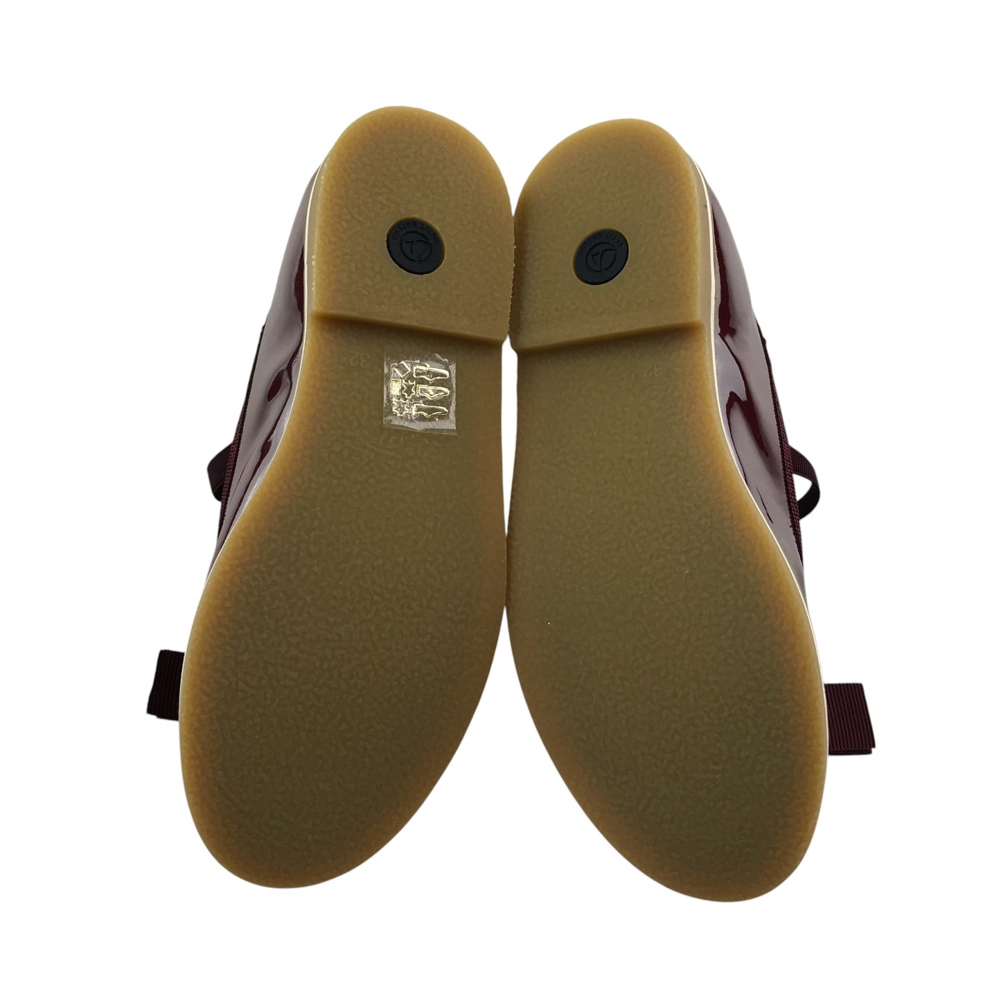 Petit Bateau mary janes shoe size 13 junior burgundy leather ballerina style with strap