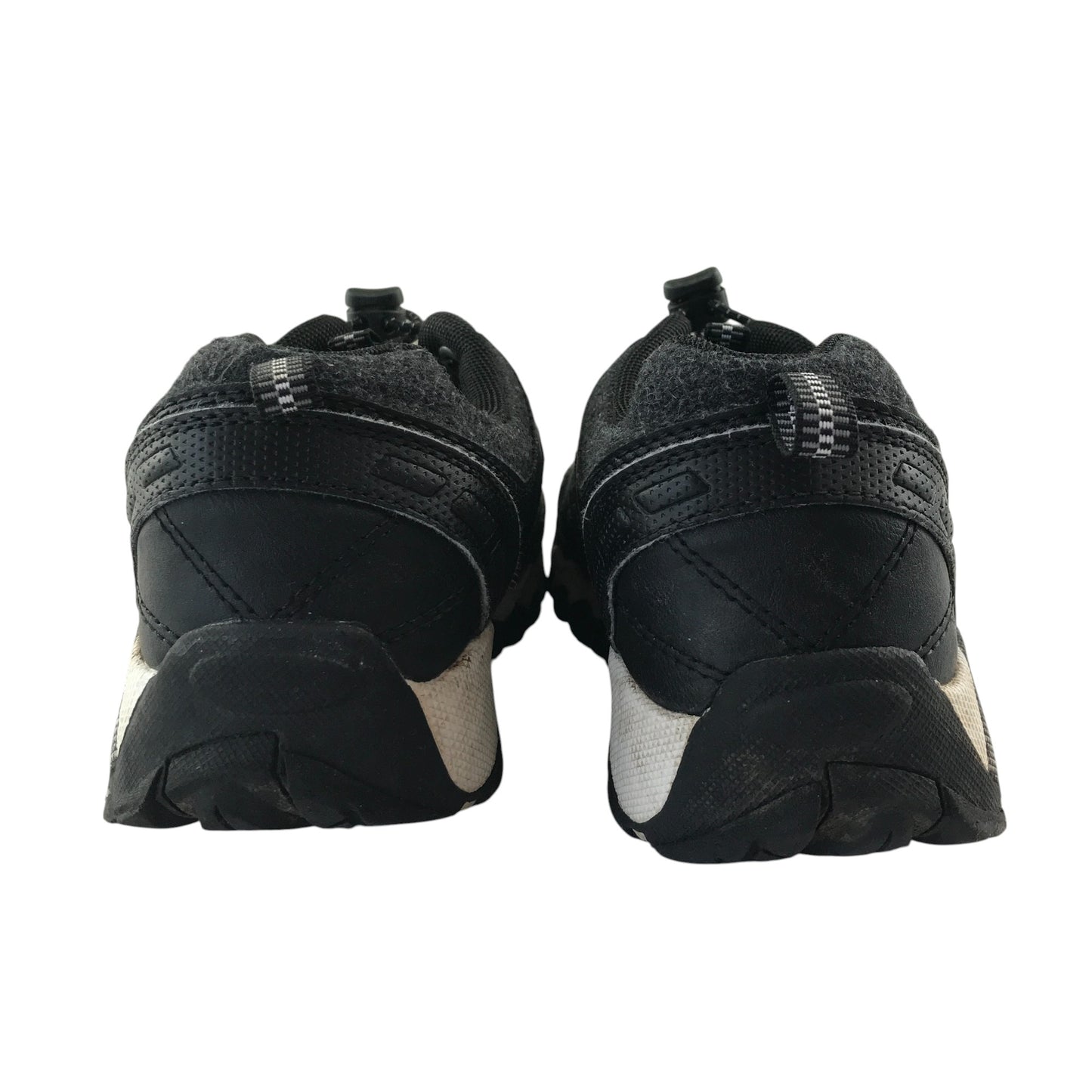Graceland hiking shoe size 6.5 black with white detailing non tying